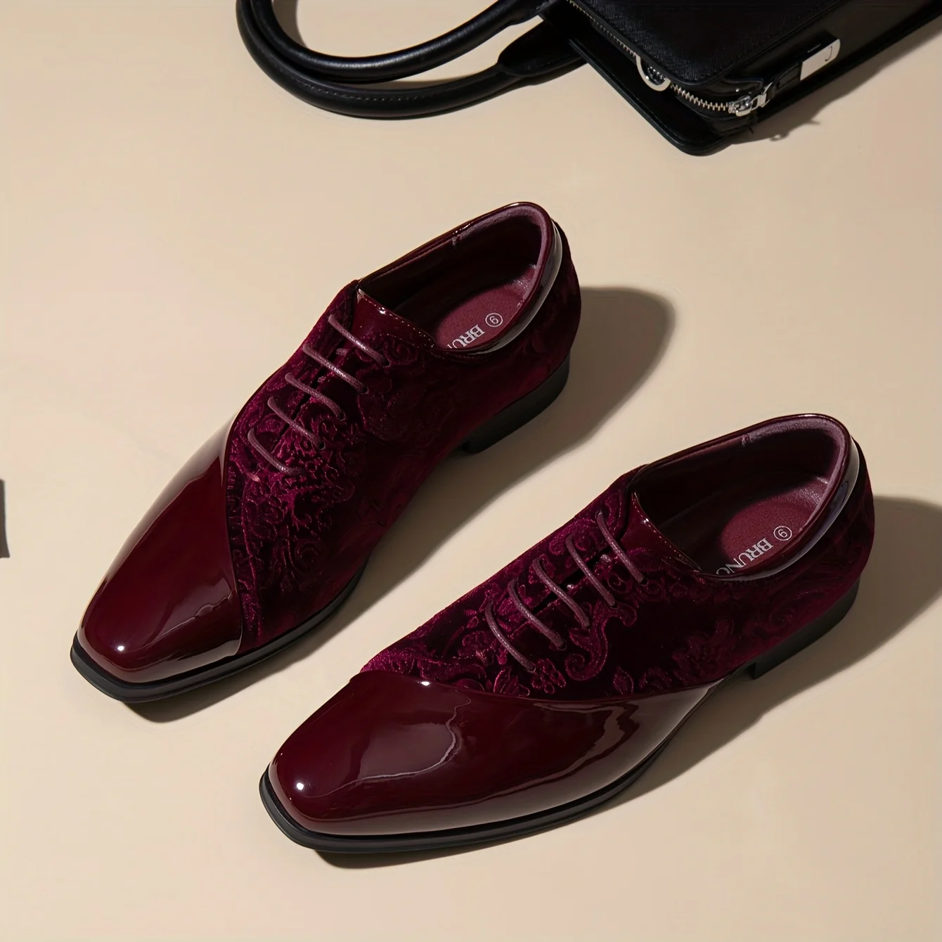 Bruno Marc Classic Glossy Velvet Men's Dress Shoes - Formal Oxford Lace-up Caden - Image 10