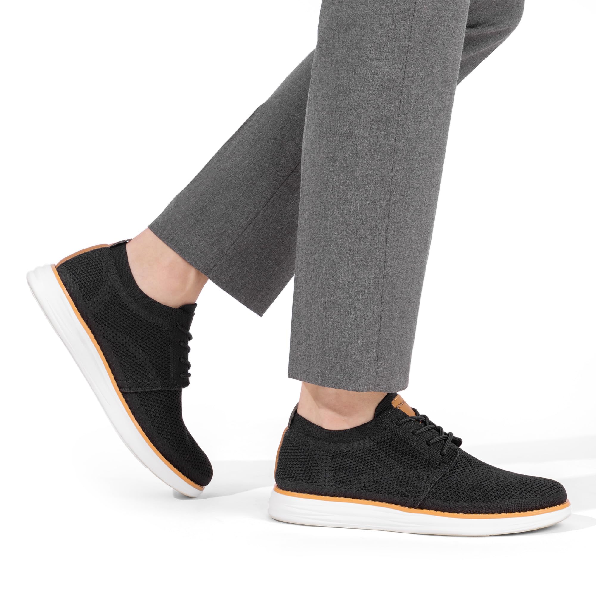 Bruno Marc Mens AirEaseⅠ Mesh Sneakers Oxfords Lace-Up Lightweight Casual Walking Shoes, 1/Black - 10.5(Grand-01) - Image 3