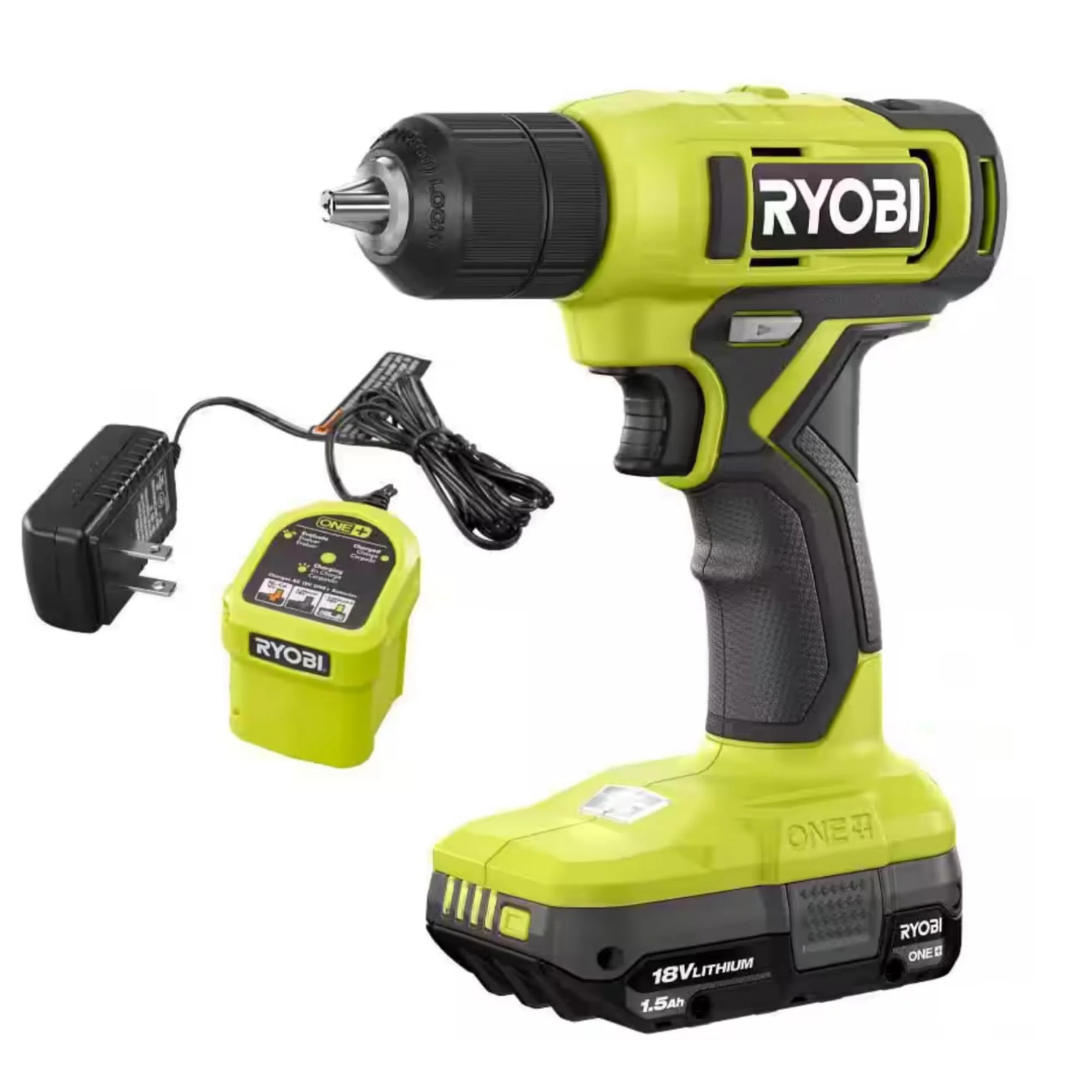 Buho Household Tool Kit Accessory Bundle - Ryobi 18V Cordless Drill Driver 1.5 Ah Battery Charger Hand Tools Drill Bits Tool Bag Holster Pouch Flashlight - Image 8