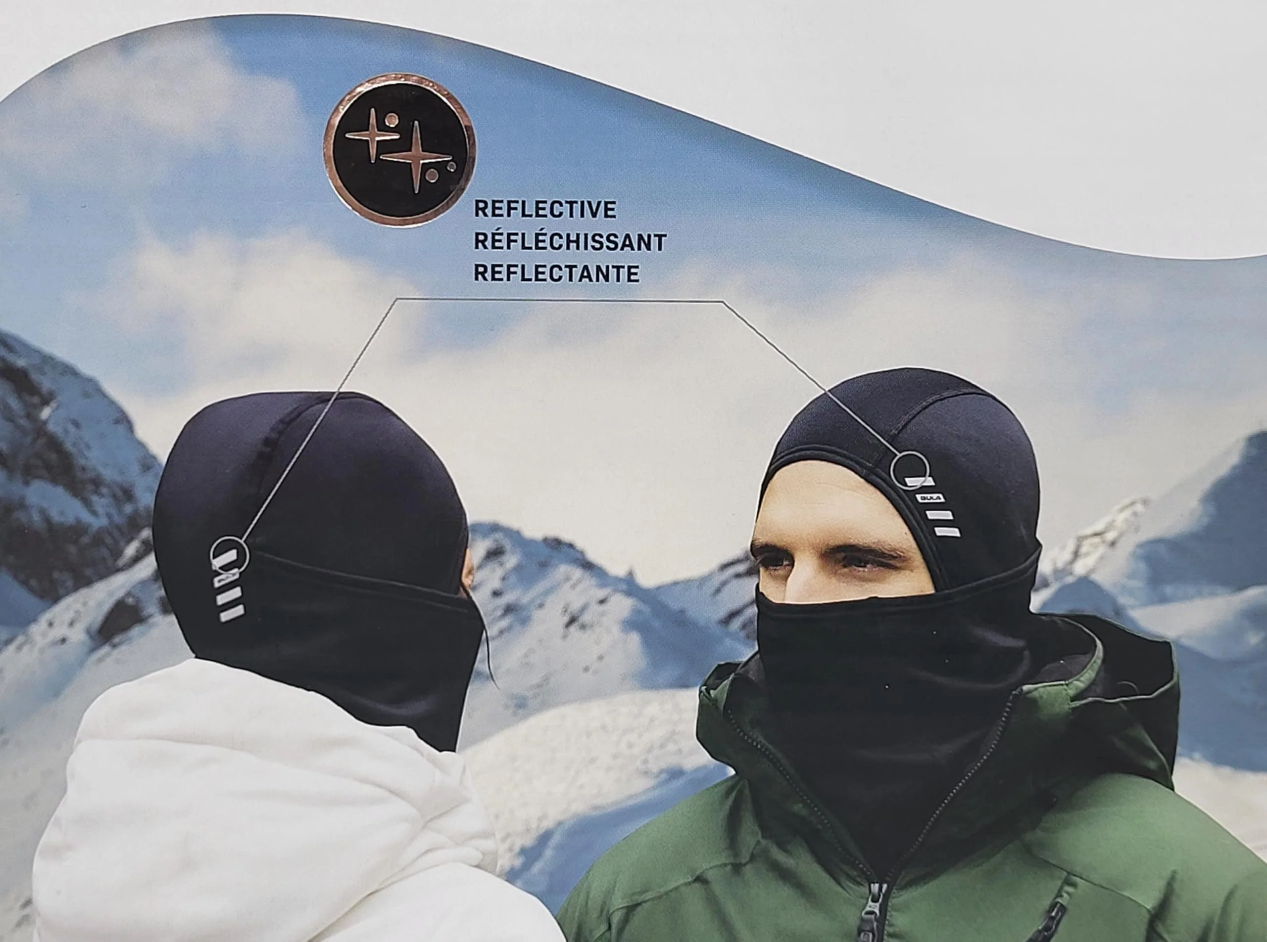 BULA Convertible Balaclava Tactical Mask Neck Gaiter 2-pack Black S/M - Image 3