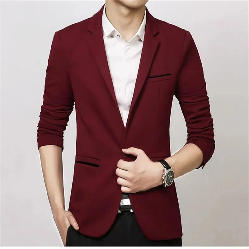 Business Blazer Men Spring Autumn Casual Cotton Slim Fit Luxury Suit Jacket Male Single Button Blazer Masculino Plus Size M-5XL - Image 11