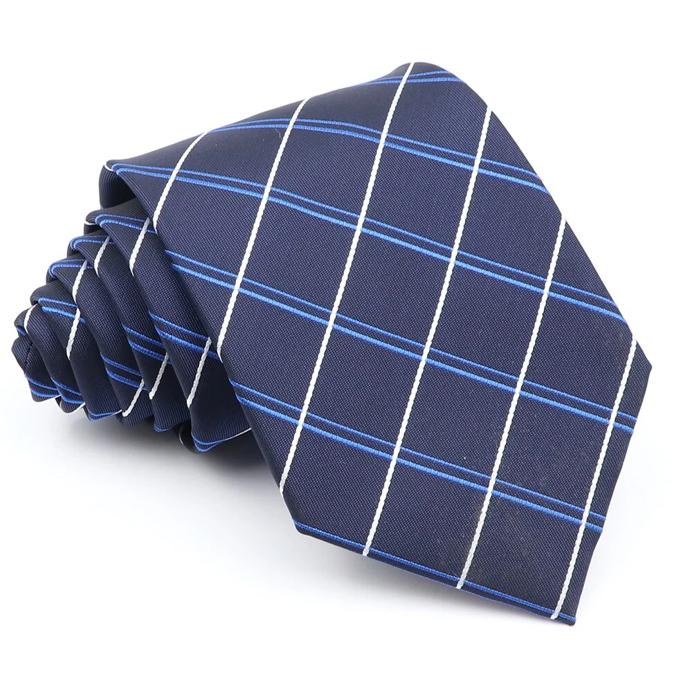 Business Man Accessories Men's Formal Tie Striped Blue Gray Necktie Wide Tie Gift For Man Office Wedding Party Cravat Free Shipp - Image 25