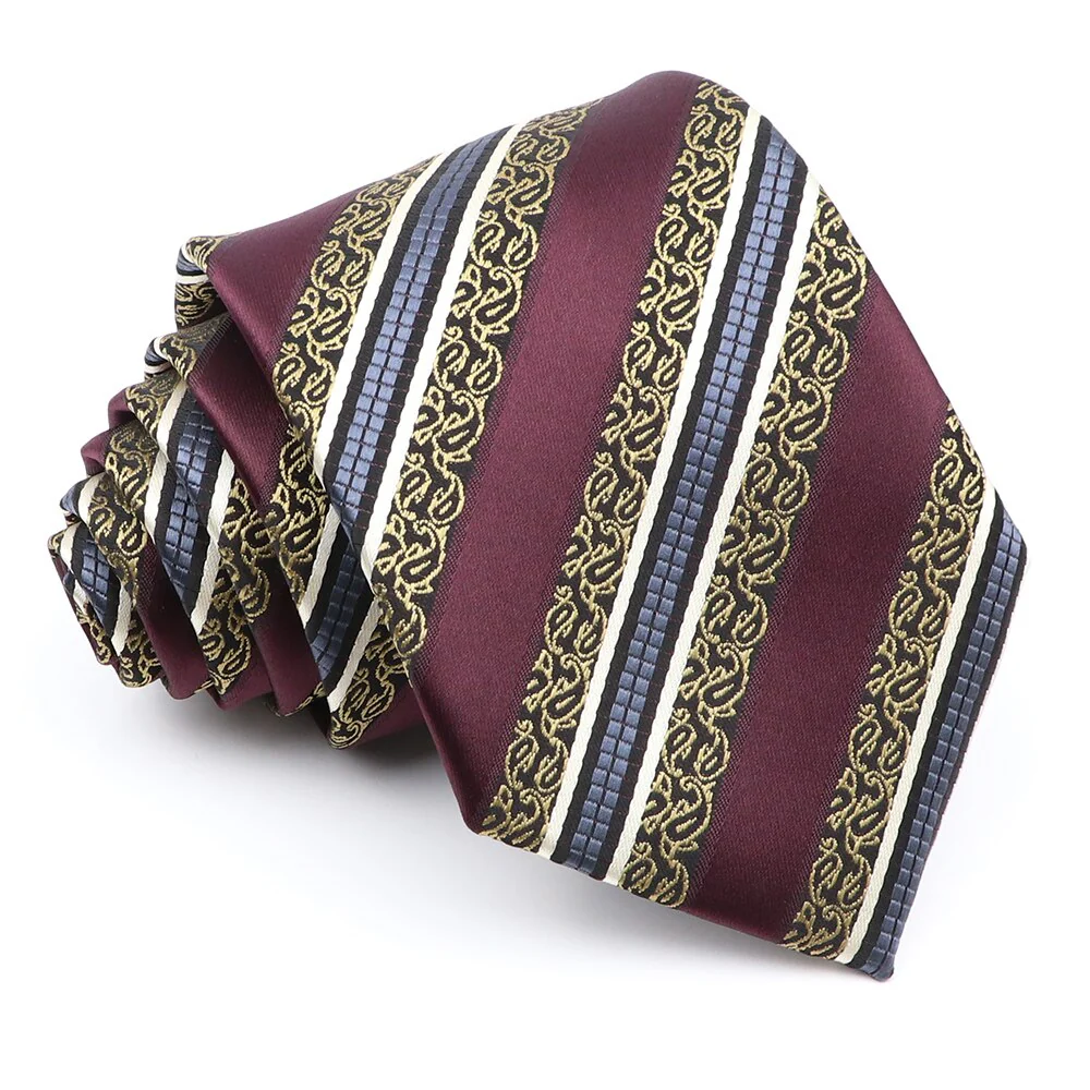 Business Man Accessories Men's Formal Tie Striped Blue Gray Necktie Wide Tie Gift For Man Office Wedding Party Cravat Free Shipp - Image 28