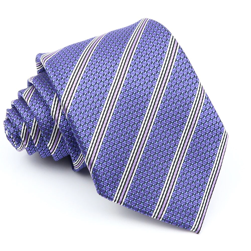 Business Man Accessories Men's Formal Tie Striped Blue Gray Necktie Wide Tie Gift For Man Office Wedding Party Cravat Free Shipp - Image 29