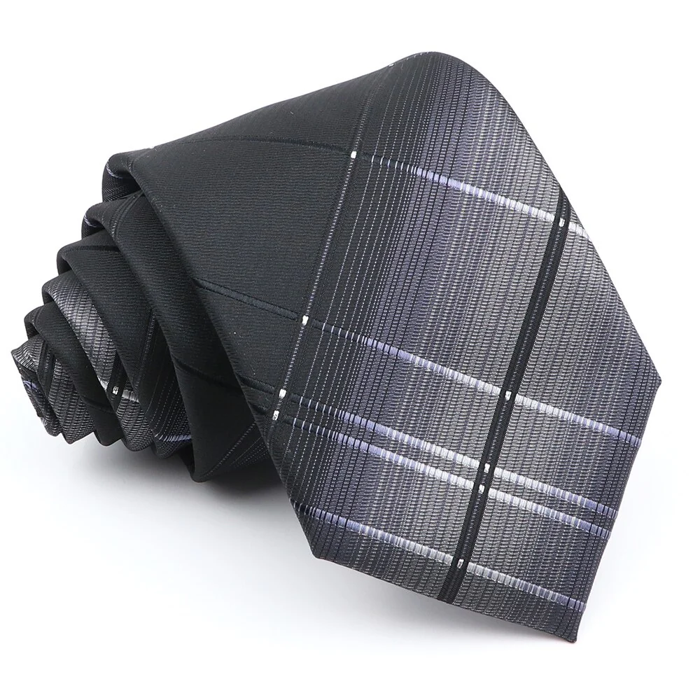 Business Man Accessories Men's Formal Tie Striped Blue Gray Necktie Wide Tie Gift For Man Office Wedding Party Cravat Free Shipp - Image 32