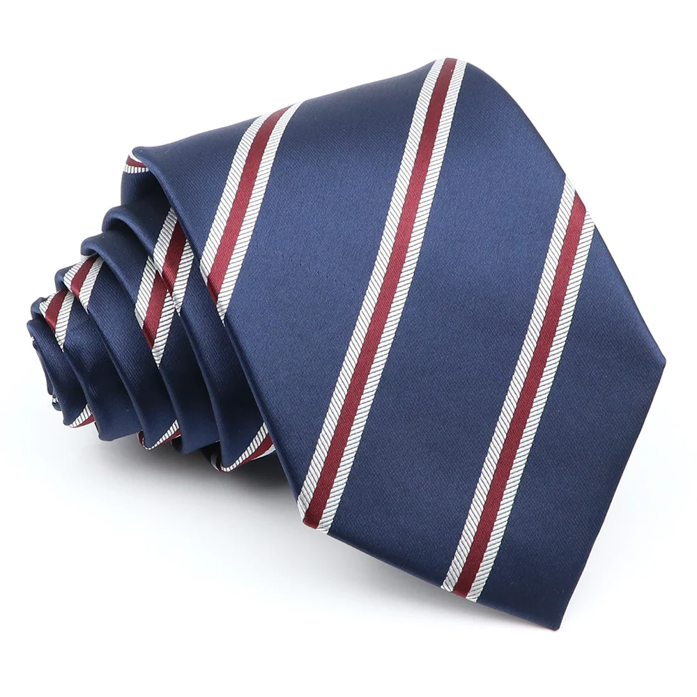 Business Man Accessories Men's Formal Tie Striped Blue Gray Necktie Wide Tie Gift For Man Office Wedding Party Cravat Free Shipp - Image 5