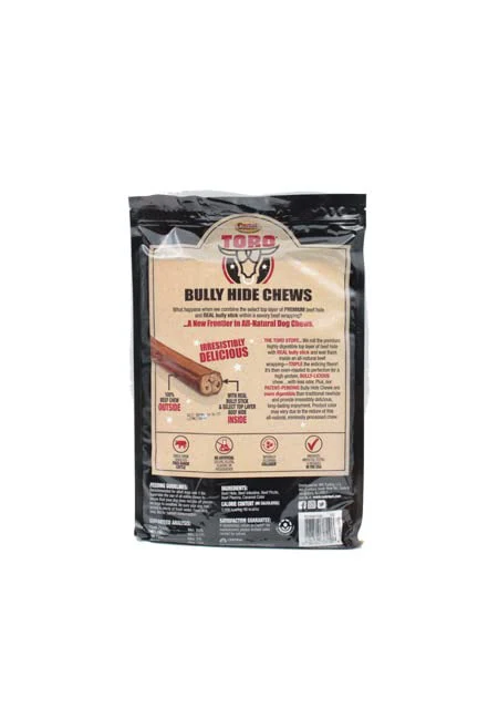 Cadet Toro Bully Hide Sticks All-Natural Dog Chews, 9"-12" (Pack of 12) - Image 2
