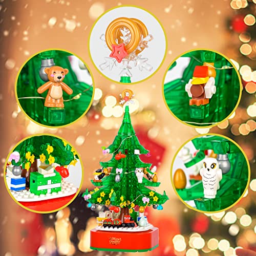 CAKKA Christmas Tree Building Toy Sets, 2023 DIY Building Blocks Music Box with Light, Xmas Holiday Construction Toy Gift for 8+ Boys Girls (486PCS) - Image 6