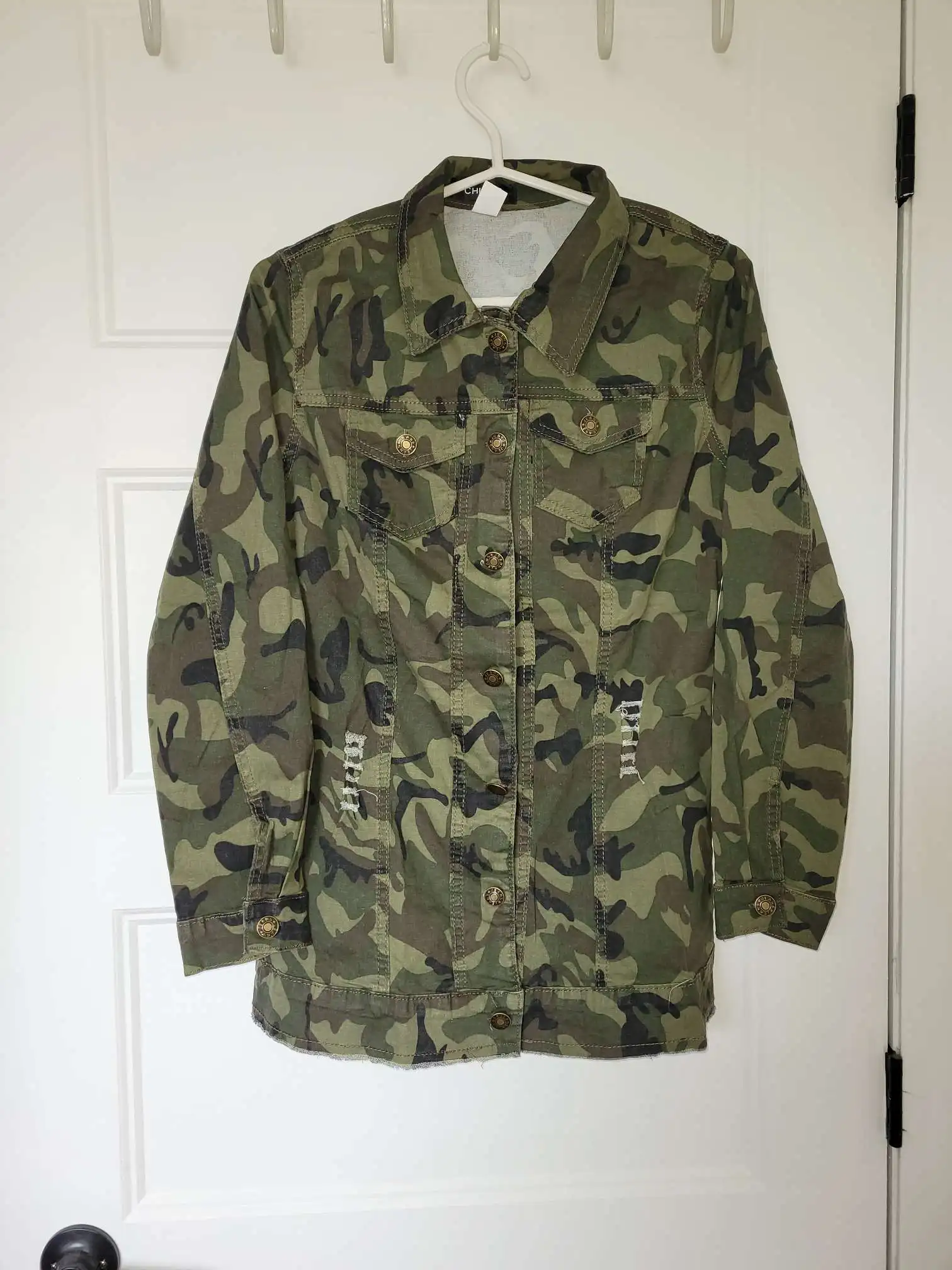 Camouflage Print Buttoned Pocket Design Coat Jacket Women Bomber Y2k Coats Autumn Outerwear Streetwear Windbreaker Motorcycles - Image 4