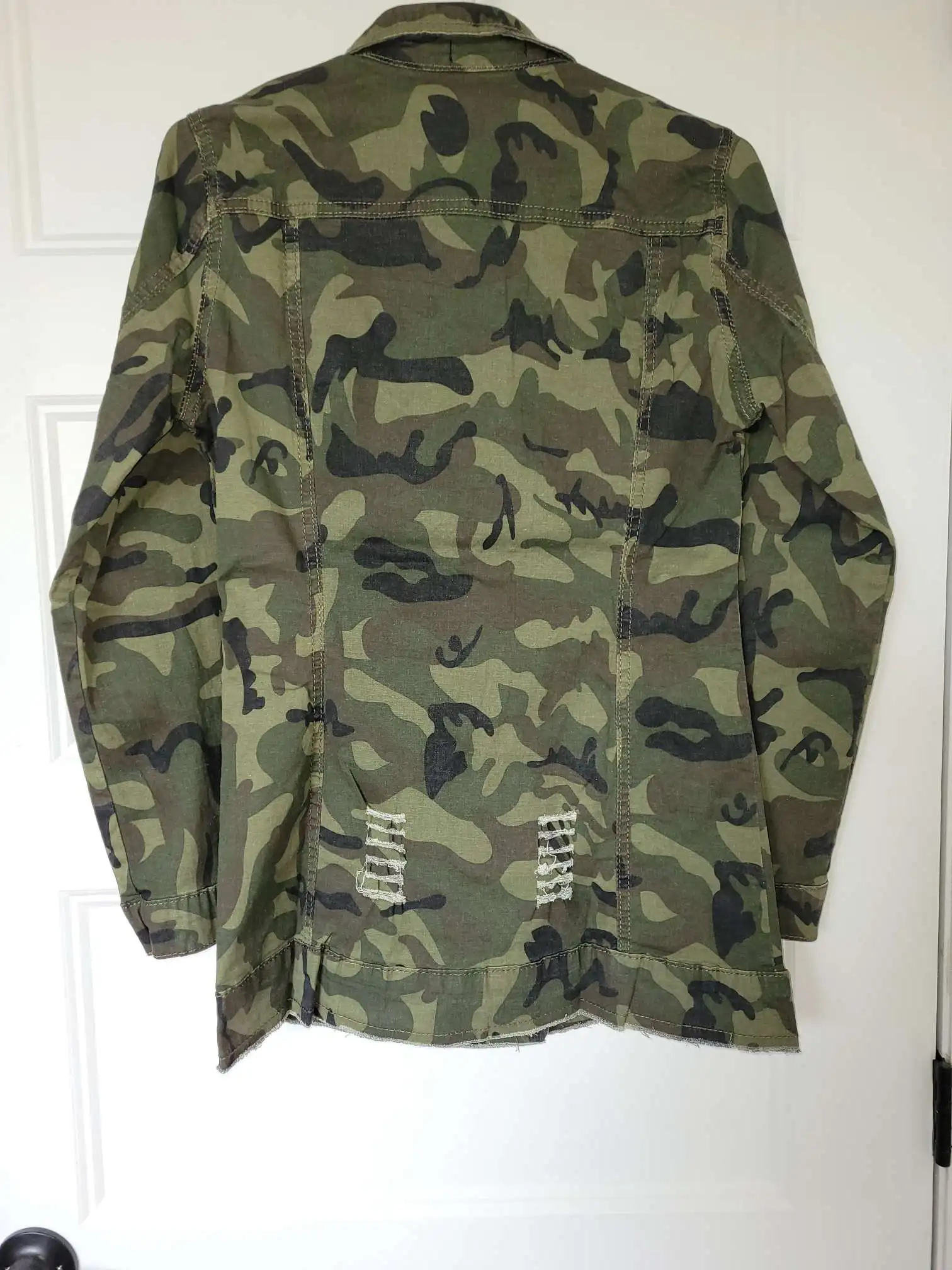 Camouflage Print Buttoned Pocket Design Coat Jacket Women Bomber Y2k Coats Autumn Outerwear Streetwear Windbreaker Motorcycles - Image 5