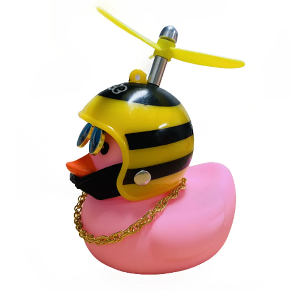 Car Cute Little Yellow Duck With Helmet Propeller Wind-breaking Duck Auto Internal Decoration Car Ornaments Accessories Kids Toy - Image 15