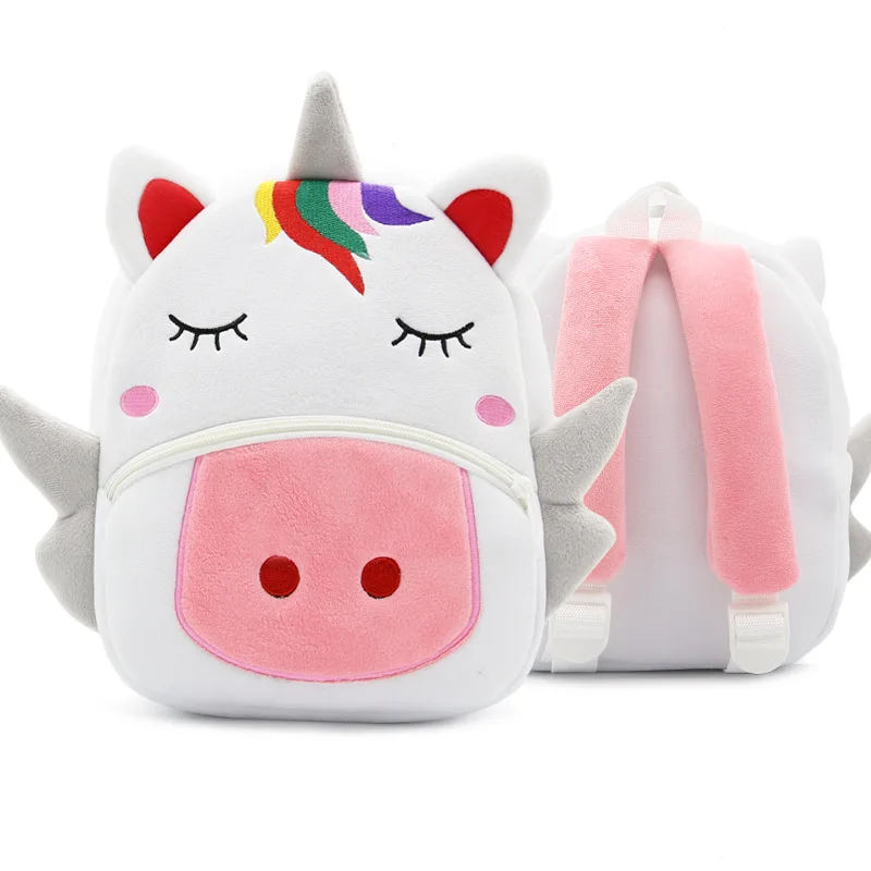 Cartoon Rainbow Unicorn Kids School Bags for Girls Soft Plush Kids Bag Kindergarten Toddler Children School Backpack for boys - Image 25