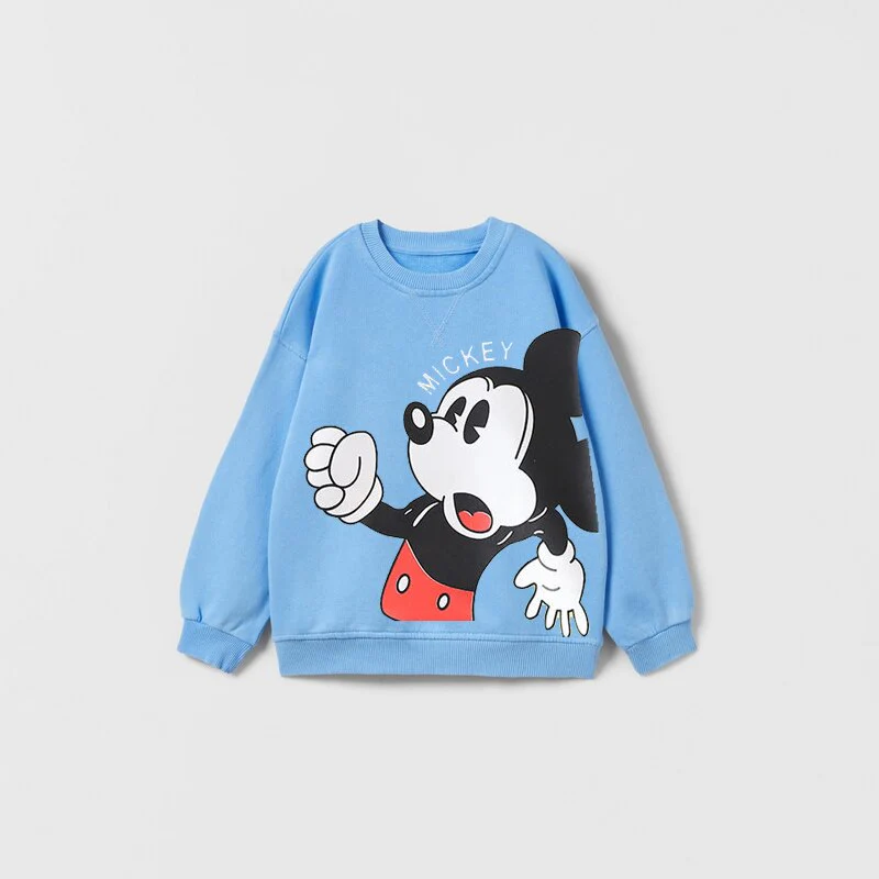 Cartoon Sweatshirts Pure Color Casual Sports Long-sleeved T-Shirt For Boys And Girls - Image 12