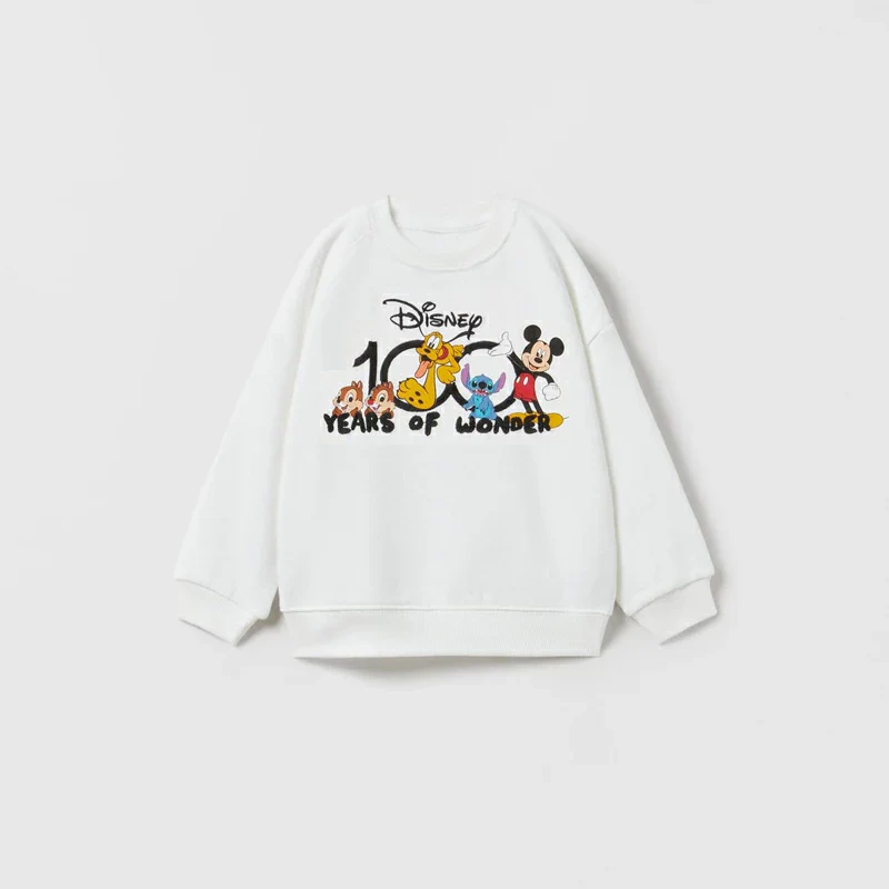 Cartoon Sweatshirts Pure Color Casual Sports Long-sleeved T-Shirt For Boys And Girls - Image 2