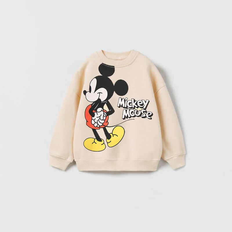 Cartoon Sweatshirts Pure Color Casual Sports Long-sleeved T-Shirt For Boys And Girls - Image 5