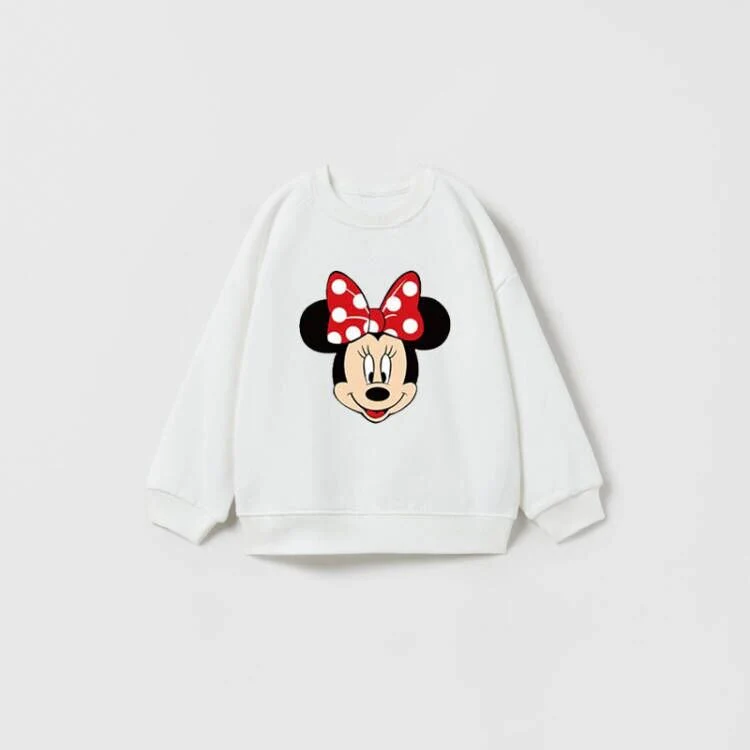 Cartoon Sweatshirts Pure Color Casual Sports Long-sleeved T-Shirt For Boys And Girls - Image 6