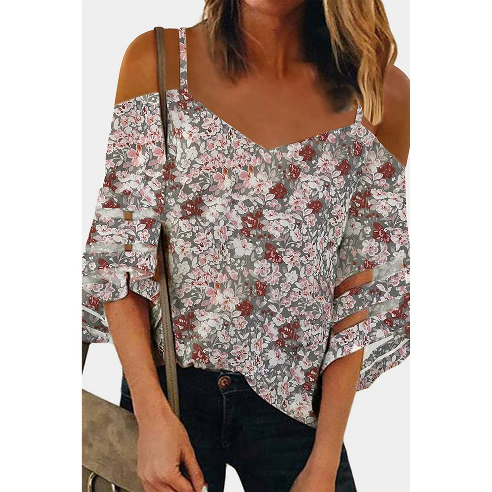 Casual Fashion Printed V-neck Sleeveless Tops Sling - Image 8
