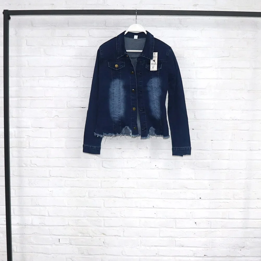 Casual Jeans Two Piece Set Women Denim Pant Suits Bodycon Tracksuit Turn Down Collar Long Sleeve Top Sets Vestidos 2023 Autumn - Image 5