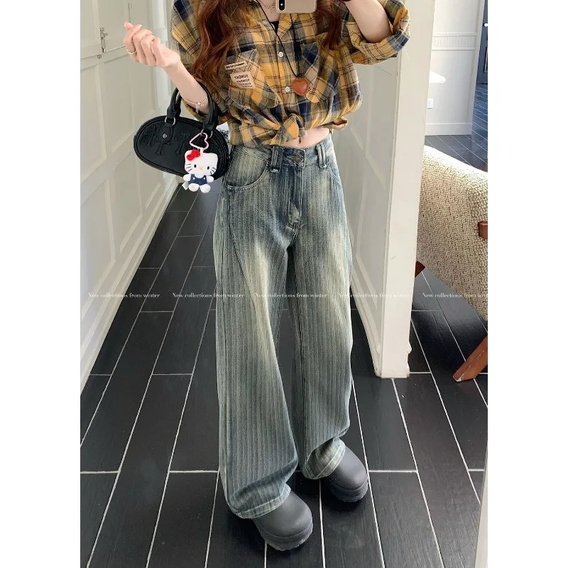 Casual Loose Jeans Wide Leg Flared Trousers High Waist Comfort Stretch Denim Pants for Women Fashion Trend  Women's jeans - Image 4