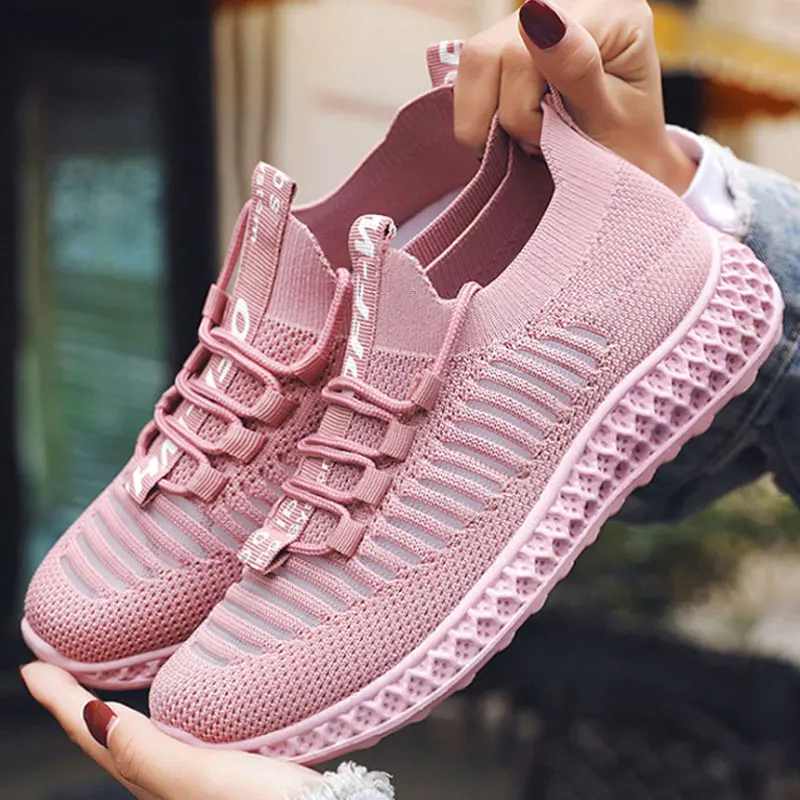 Casual Sneakers For Women Mesh Platform Breathable White Sport Sneaker Ladies Trainers Female Sock Sneakers Yellow Female Shoes - Image 10