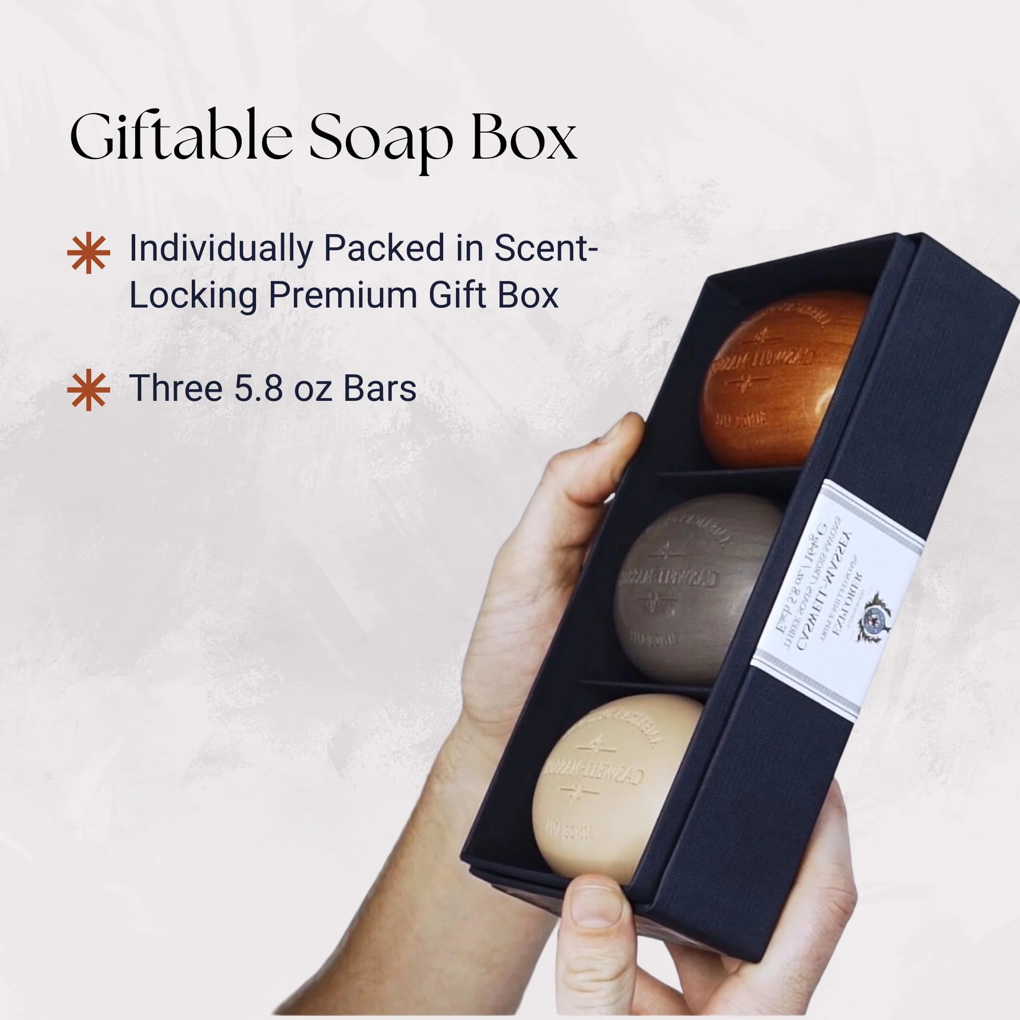 Caswell-Massey Castile Bar Soap, Mens Body Wash, Hand Soap, and Face Wash, Moisturizing Natural Body Soap for Bath or Shower, Newport, 3 (5.8 oz bar) Gift Set - Image 8