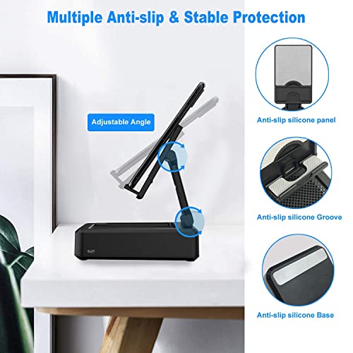 Cell Phone Stand with Wireless Bluetooth Speaker and Anti-Slip Base HD Surround Sound Perfect for Home and Outdoors with Bluetooth Speaker for Desk Compatible with iPhone/ipad/Samsung Galaxy - Image 6
