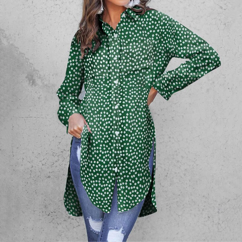 Celmia Women Blouses Fashion Leopard Printed Shirts 2023 Summer Long Sleeve Tunic Tops Casual Loose Buttons Office Lady Blusas - Image 2
