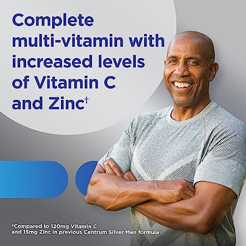 Centrum Silver Multivitamin for Men 50 Plus, Multimineral Supplement, Vitamin D3, B-Vitamins and Zinc, Gluten Free, Non-GMO Ingredients, Supports Memory and Cognition in Older Adults Tablet - 200 Ct - Image 6