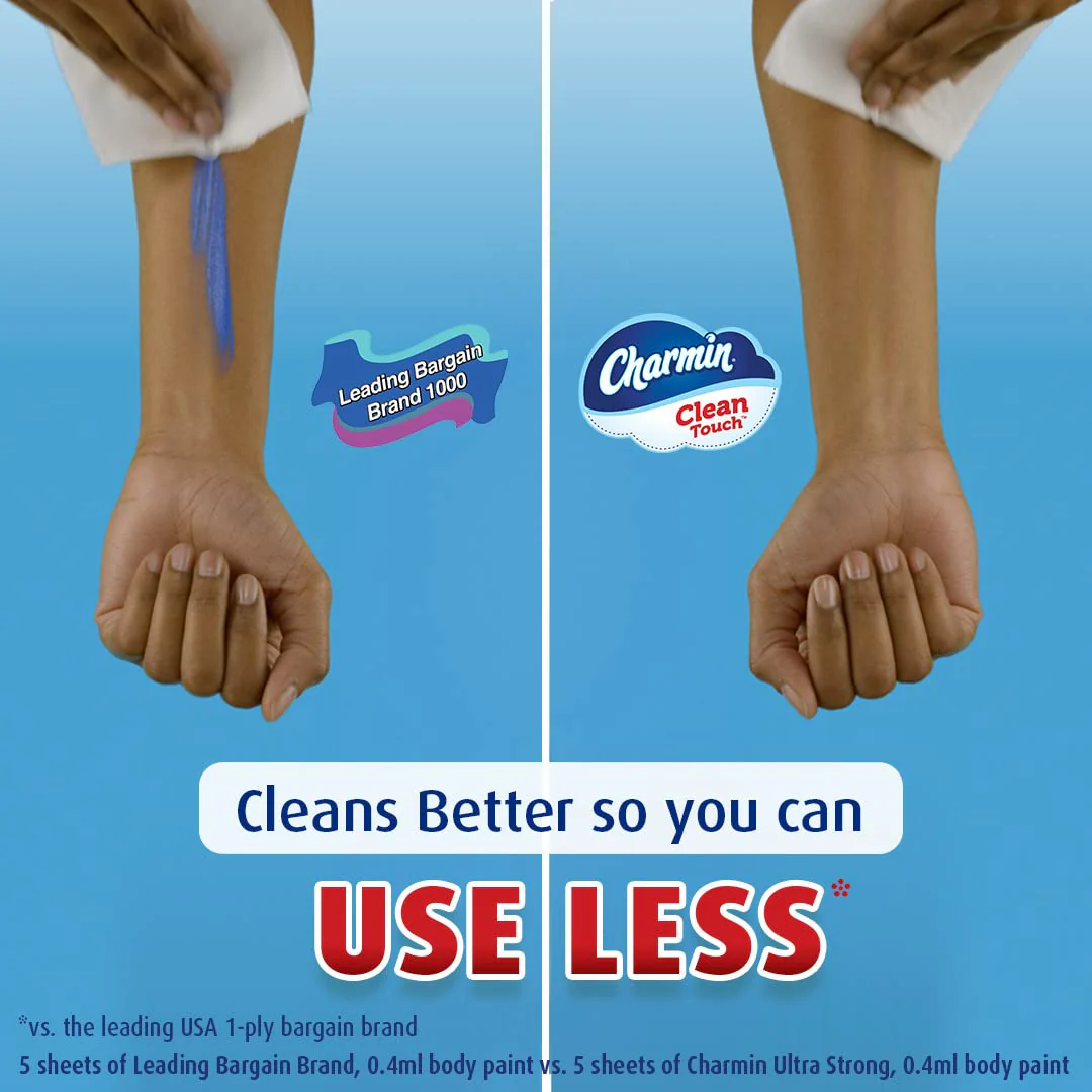 Charmin Ultra Strong Clean Touch Toilet Paper, 24 Family Mega Rolls = 123 Regular Rolls - Image 9
