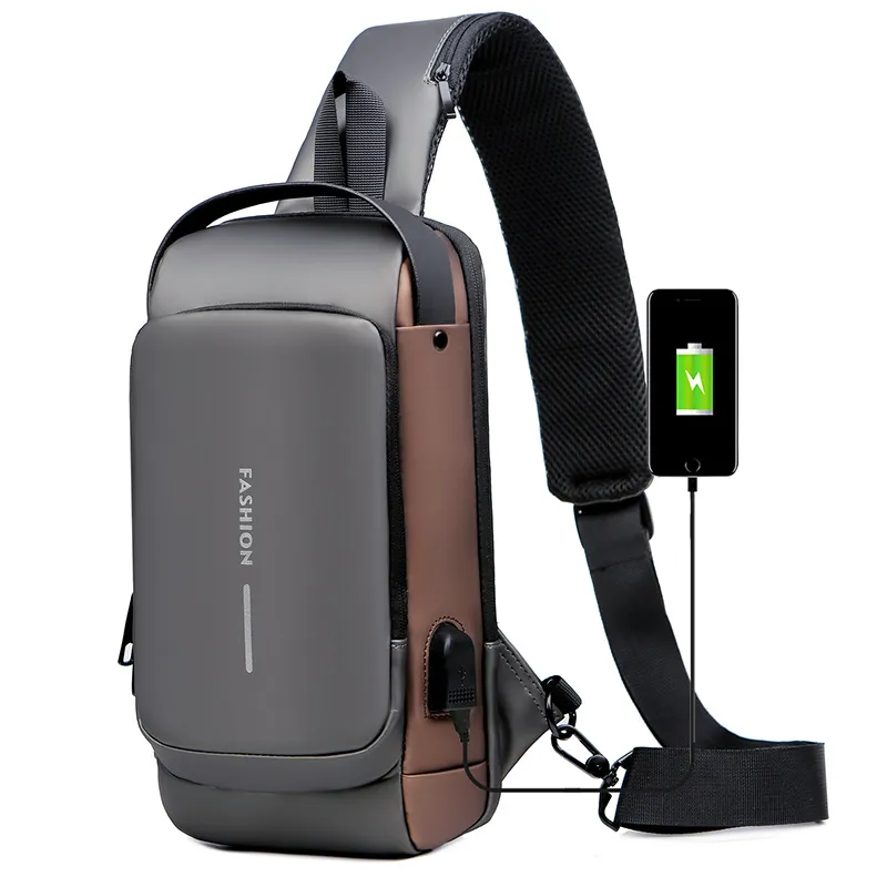 Chest Bag for Men Crossbody Bag Waterproof USB Shoulder Bag Anti-Theft Travel Messenger Chest Sling Pack Fashion Luxury Designer - Image 7