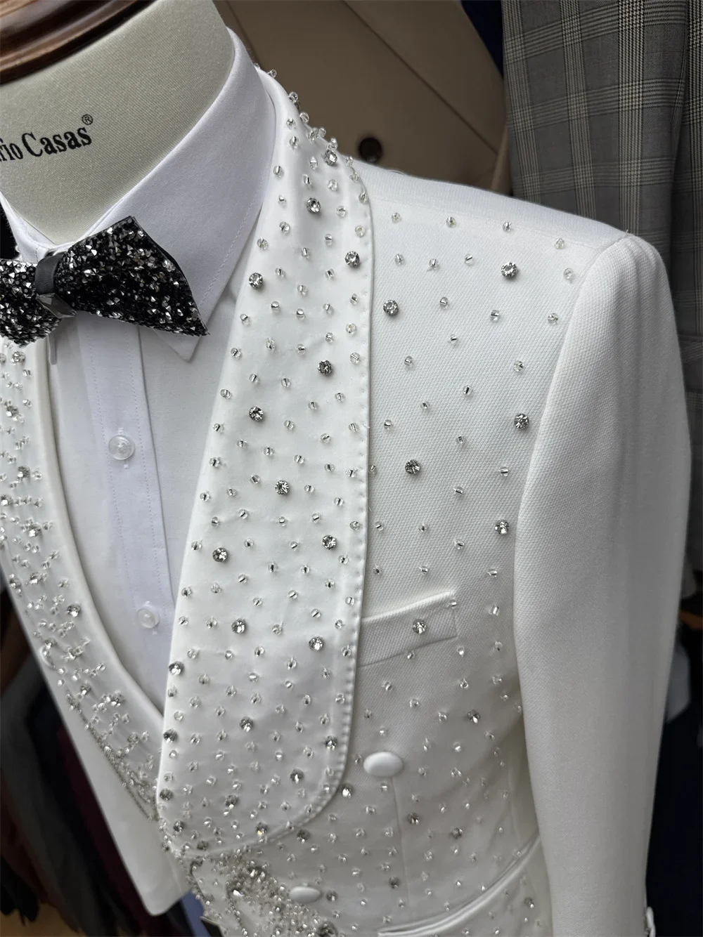 Chic Handsome Dancing Men's 2-pieces Date Suit Set Hot Sale Shawl Lapel Gorgeous Tassel Jacket Pants Wedding Party Groom Wear - Image 3