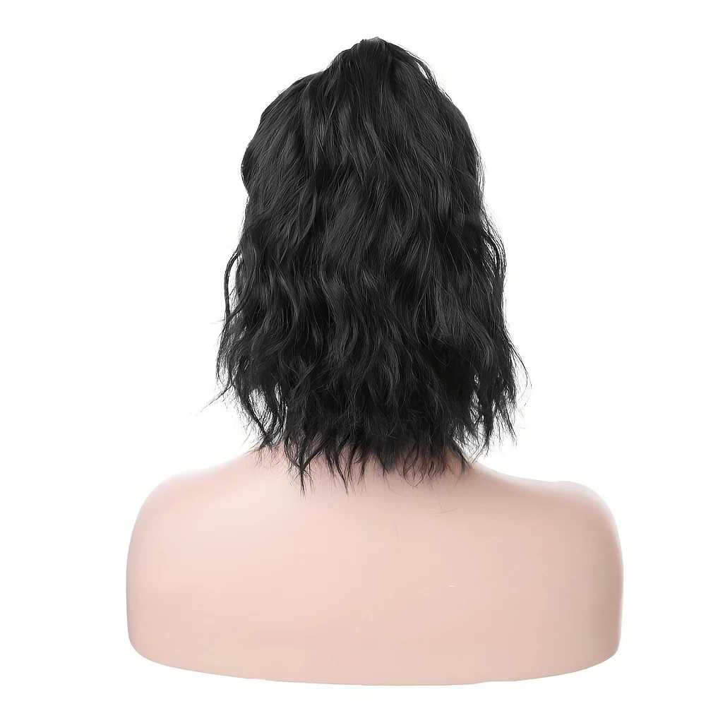 Chic Houndstooth Ponytail Baseball Cap Wig for Women - Body Wave, High-Quality Synthetic Fiber, Adjustable Rose Net Hat, Duckbill Cap, Hairpiece - Image 3
