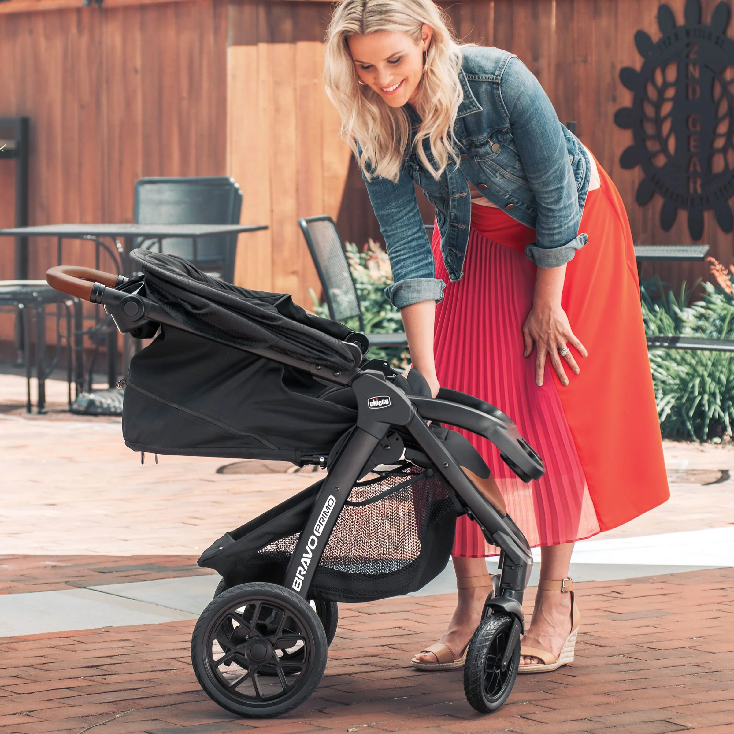 Chicco Bravo Primo Trio Travel System, Quick-Fold Stroller with Chicco KeyFit 35 Zip Extended-Use Infant Car Seat and Stroller Combo | Springhill/Black - Image 11