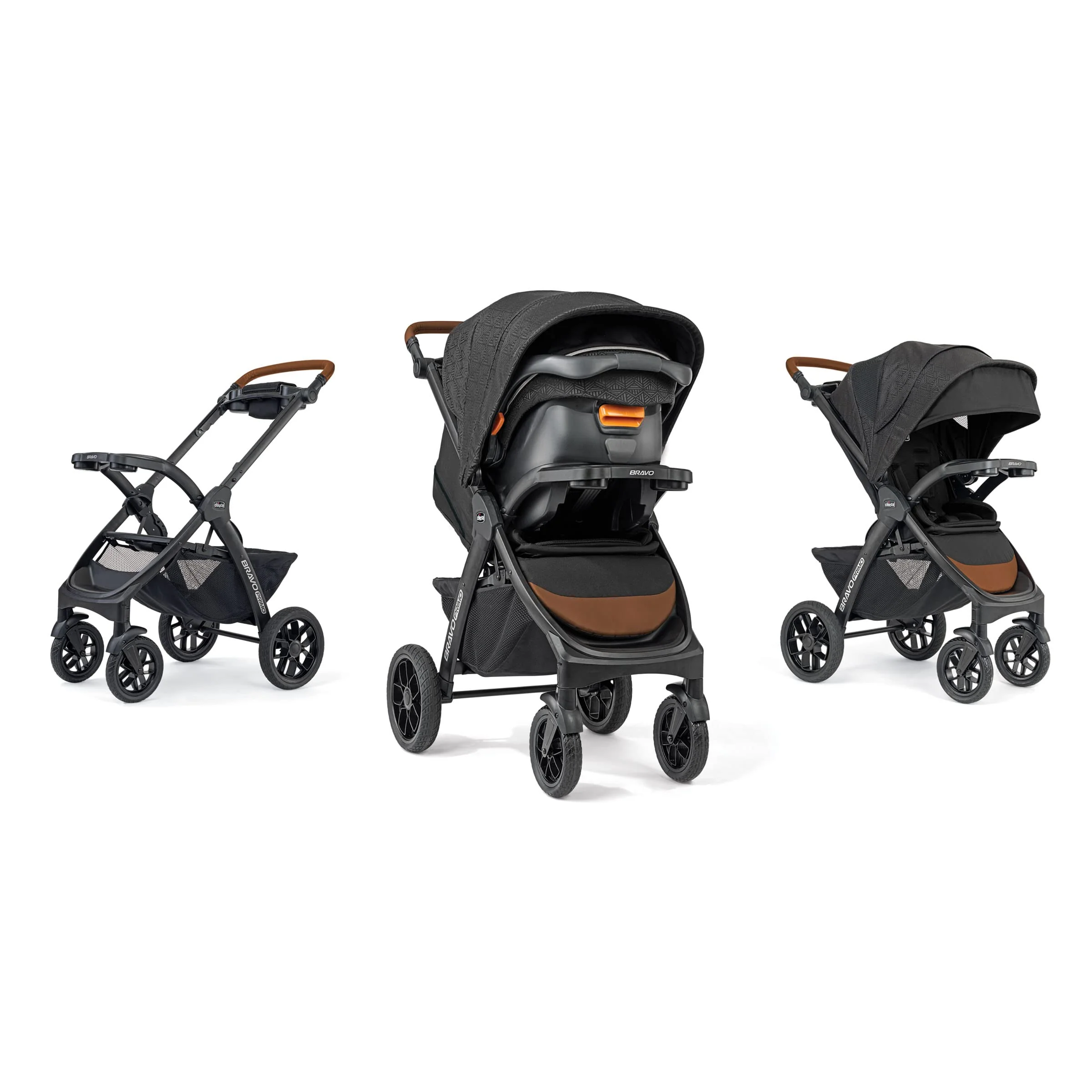 Chicco Bravo Primo Trio Travel System, Quick-Fold Stroller with Chicco KeyFit 35 Zip Extended-Use Infant Car Seat and Stroller Combo | Springhill/Black - Image 14