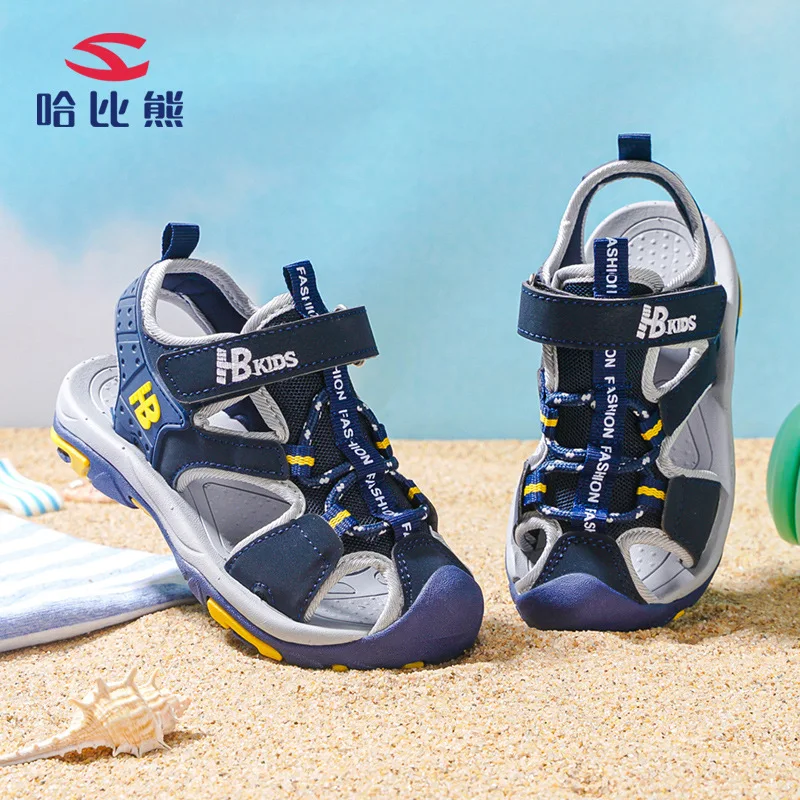Children Boys Sandals High Quality Leather Cut-outs Child Summer Big Sandalias Falts Soft Shoes Kids Canvas Rain Flats 5 Colors - Image 4