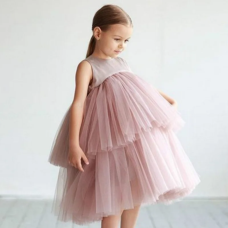 Children Luxury Party Formal Dress For Wedding Birthday Kids Christmas Ceremonies Dresses For Girls Lace Tutu Flower Girls Dress - Image 3
