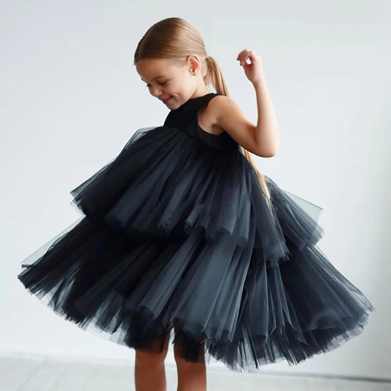 Children Luxury Party Formal Dress For Wedding Birthday Kids Christmas Ceremonies Dresses For Girls Lace Tutu Flower Girls Dress - Image 4