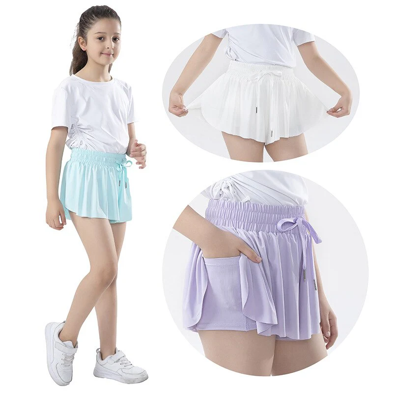 Children's Shorts 2023 New Running Tennis Short for Kids Girls Skirt-shorts Trouser Teenager Pocket Sports Pants Clothing - Image 11