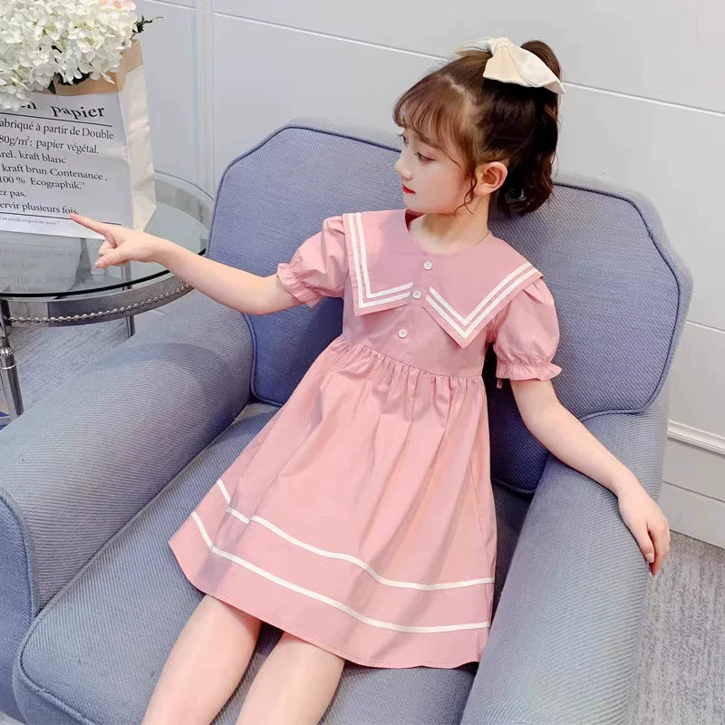 Children's Stylish Summer Girls' Cotton Dress - Image 8