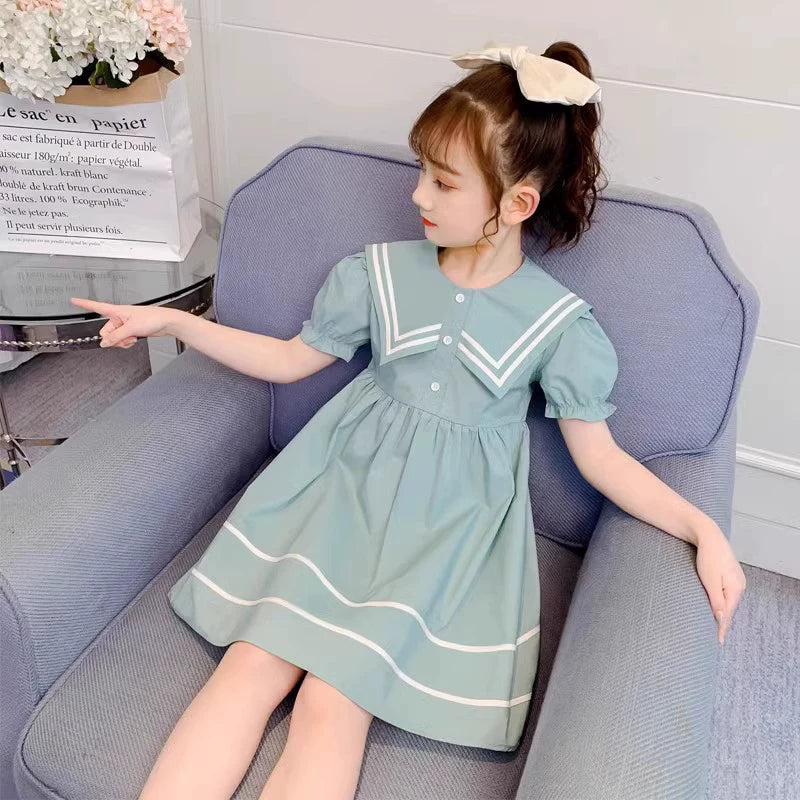 Children's Stylish Summer Girls' Cotton Dress - Image 9