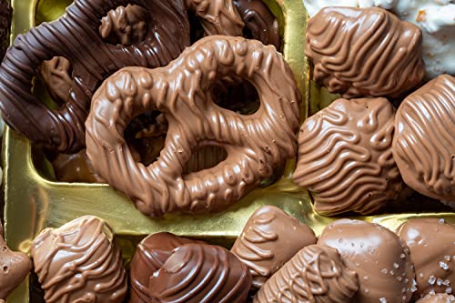 Chocolate Gift Basket for Christmas, Candy Food Gifts Arrangement Platter, Gourmet Snack Box, Birthday Present Idea, Corporate Him & Her, Men Women Sympathy Family Parties & Get Well- Bonnie & Pop - Image 4