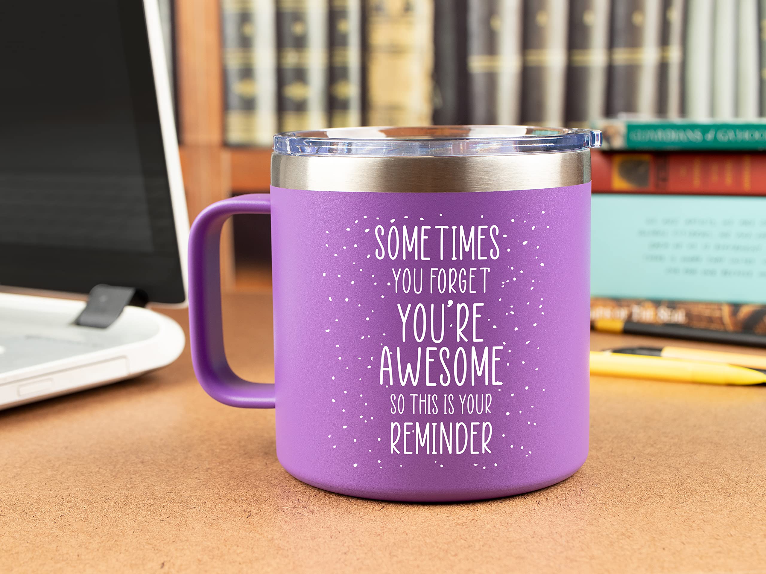 Christmas Gifts for Women – Premium Coffee Purple Mug/Tumbler 14oz Sometimes You Forget You’re Awesome Thank You, Teacher, Mom, Best Friend, Her, College, Birthday, Boss Lady, Inspirational, Coworker - Image 6