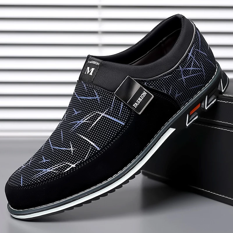 Classic Casual Men's Leather Shoes Slip-On Loafers for Men Business Moccasins Office Men Work Flats Trend Driving Shoes Big Size - Image 2