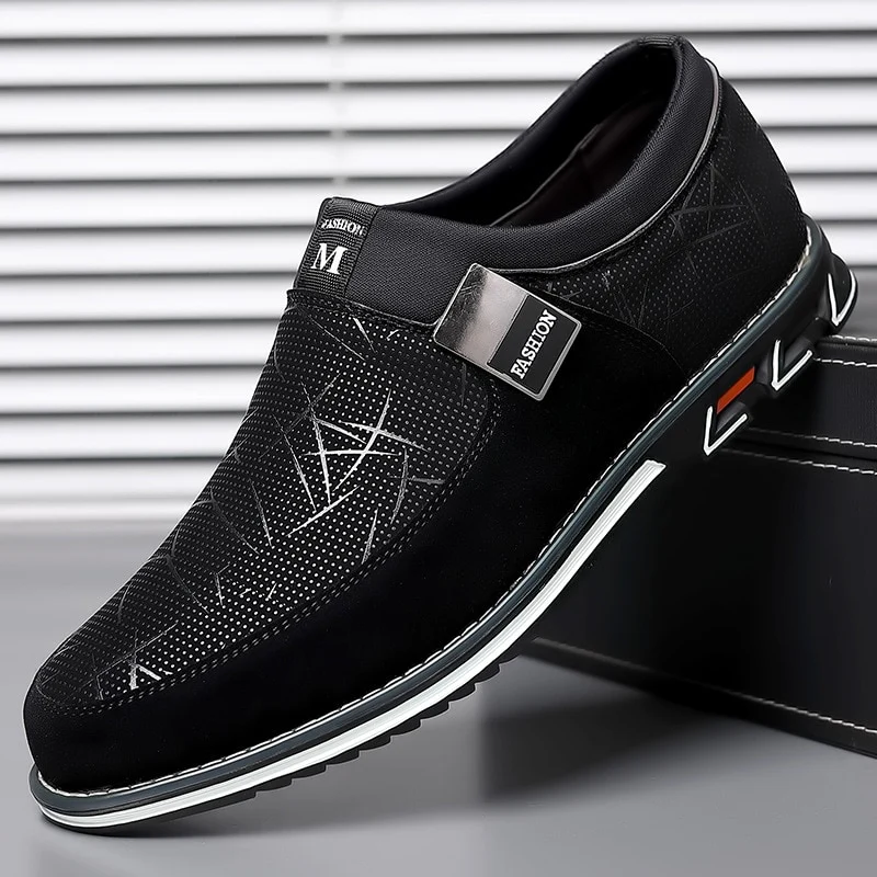 Classic Casual Men's Leather Shoes Slip-On Loafers for Men Business Moccasins Office Men Work Flats Trend Driving Shoes Big Size - Image 3