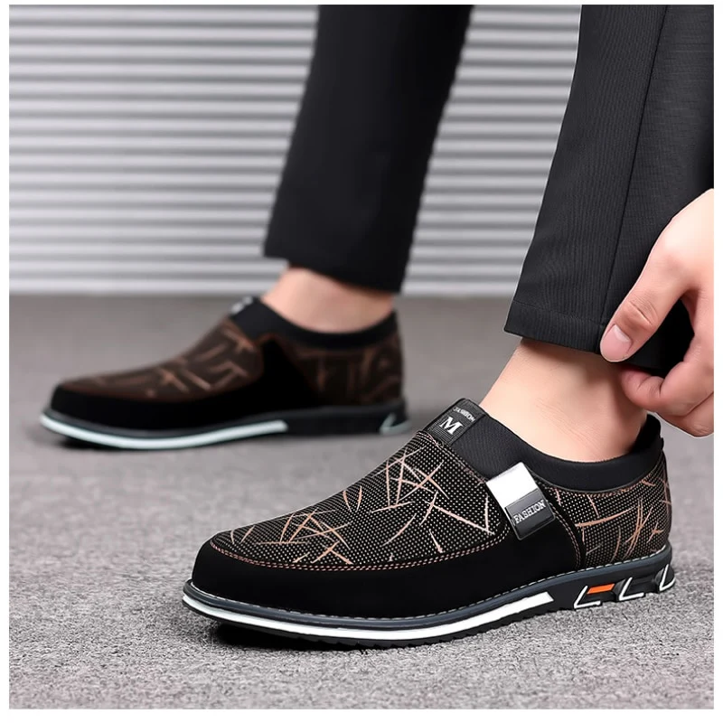 Classic Casual Men's Leather Shoes Slip-On Loafers for Men Business Moccasins Office Men Work Flats Trend Driving Shoes Big Size - Image 7