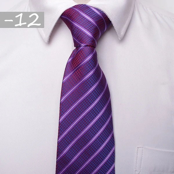 classic men business formal wedding tie 8cm stripe neck tie fashion shirt dress accessories - Image 15