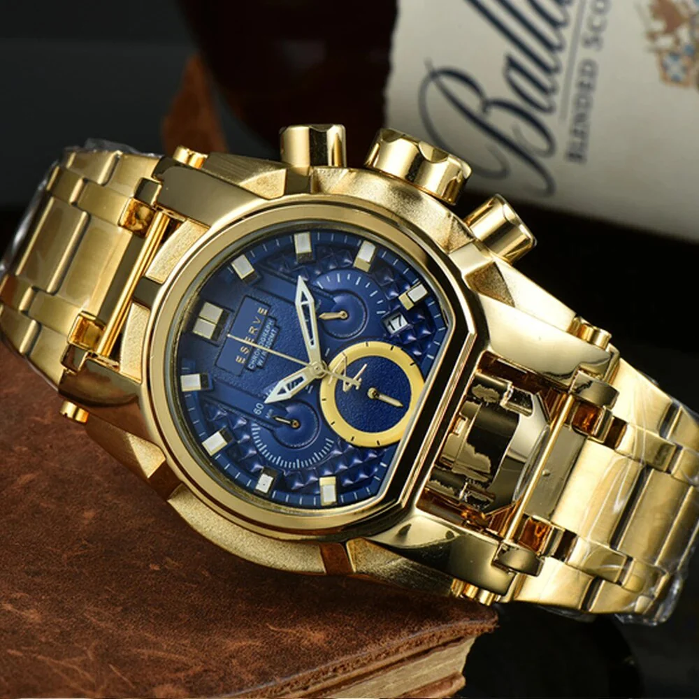 Classic Undefeated Mens Watches Reserve Bolt Zeus Chronograph Invincible Watch Original Stainless Steel Clocks Relogio Masculino - Image 10