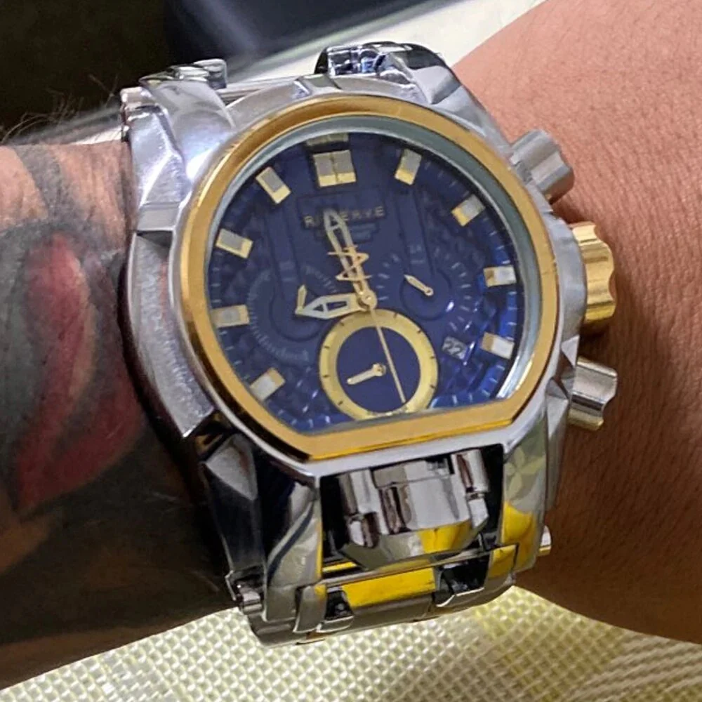 Classic Undefeated Mens Watches Reserve Bolt Zeus Chronograph Invincible Watch Original Stainless Steel Clocks Relogio Masculino - Image 2