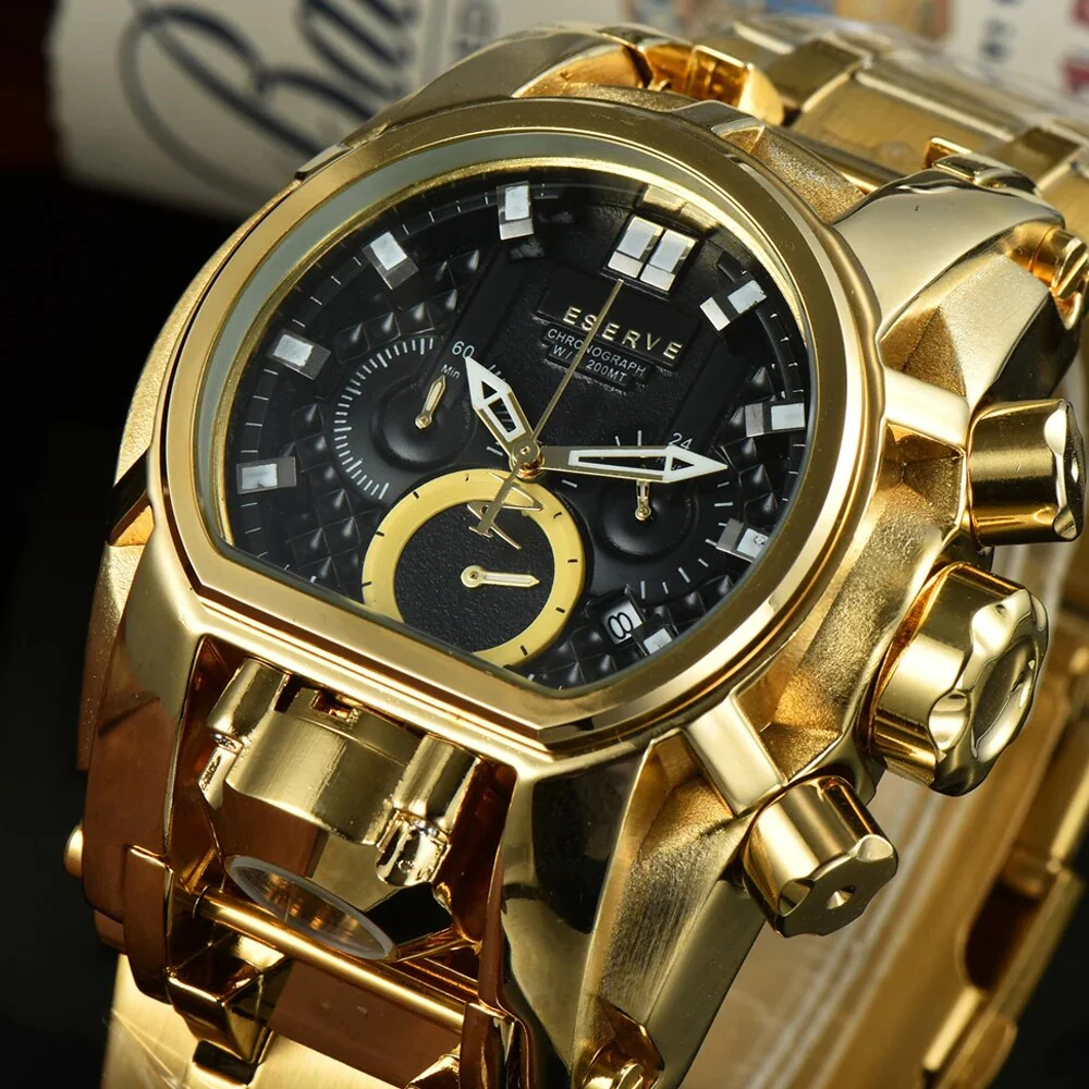 Classic Undefeated Mens Watches Reserve Bolt Zeus Chronograph Invincible Watch Original Stainless Steel Clocks Relogio Masculino - Image 3