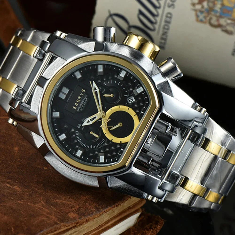 Classic Undefeated Mens Watches Reserve Bolt Zeus Chronograph Invincible Watch Original Stainless Steel Clocks Relogio Masculino - Image 8